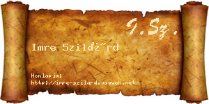 Imre Szilárd névjegykártya