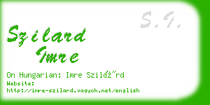 szilard imre business card